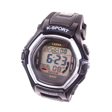 Lasika W-F 47 Sport Digital Unisex Jam Tangan - Black