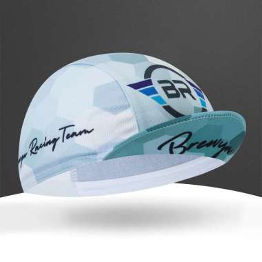 TOKO1973 Topi sepeda : BREWYN VIVALDI - cycling cap topi gowes One Size BLUE HEXAGON