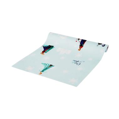 Luxurious LUX 5-77 PRB Elsa Frozen Wallpaper Sticker - Biru Muda