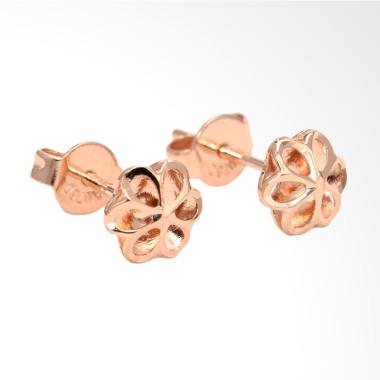 Tiaria Flower Earring Anting Emas Perhiasan - Rose Gold