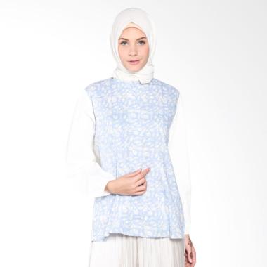 Rauza Rauza Ayana Batik Top Atasan Muslim Wanita - Biru