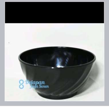 Mangkok Hitam Jumbo Besar Cekung Dalam Oriental Jepang Cafe Restoran Premium 7" Mangkok Mie Ramen Ba