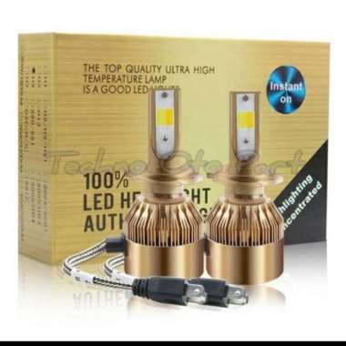 Lampu Led Mobil Foglamp Headlamp C6 Gold 2 Warna Soket H11,H7 1set 2pcs H7