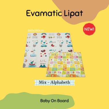 Evamatic Matras Lipat [160 x 180 cm, tebal 1cm] Mix Alphabet
