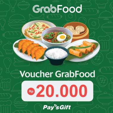 [Paysgift] Voucher Digital GrabFood Value Rp 20.000 - SALE