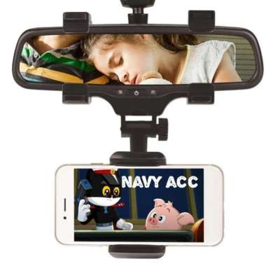 LAZYPOD Mobil Spion tengah / Tatakan HP Spion Tengah Mobil BERKUALITAS