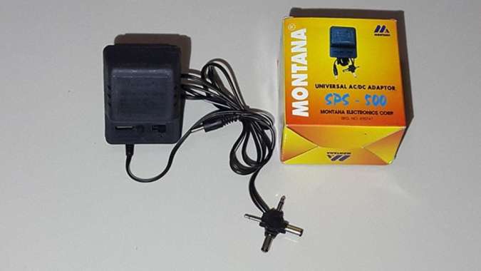 Adaptor 500mA Montana 3v,4.5v,6v,7.5v,9v & 12v ( Multi output DC )