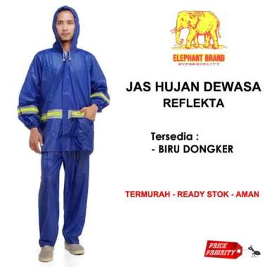 JAS HUJAN Setelan Jaket Celana Merk Gajah Reflekta Awet Promo TERMURAH Navy