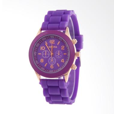 Geneva Fashion Rubber Jam Tangan Wanita - Ungu