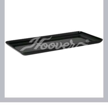 Piring Segi Kotak Panjang Baki Tray Nampan Melamin Hoover 12" | Piring Hitam Putih Oriental Cafe Res