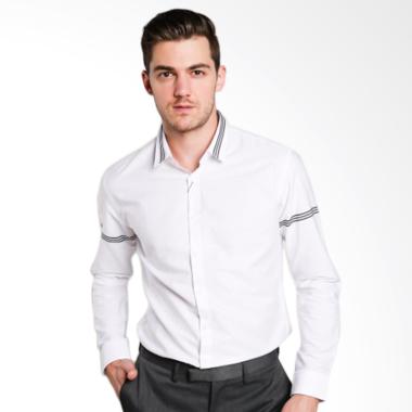 Papercut Men Cliff Formal Shirt Kemeja Pria - White [5824-1]