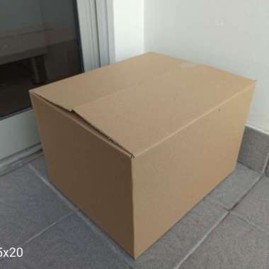 kardus box packing polos 36x25x20cm (aqua gelas)