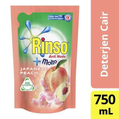 Promo Harga Rinso Liquid Detergent + Molto Japanese Peach 750 ml - Blibli