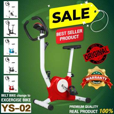 BG SPORT SEPEDA STATIS / EXCERCISE BIKE / BELT BIKE ( RED ) MODEL YS02 -