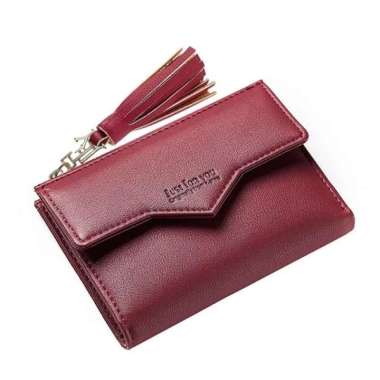ASHANTY - Dompet Lipat Mini Lucu MARUN