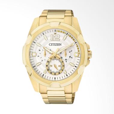 Citizen Eco-Drive White Dial Stainl ... am Tangan Pria AG8332-56A