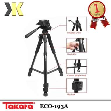 Tripod Takara Eco 193a untuk Camera / Handphone & Action Cam Original