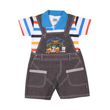 TOMPEGE TP-71401 Setelan Jumpsuit Kodok Bahan Anak Laki-laki - Biru