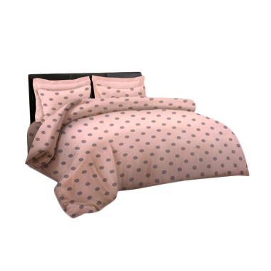 King Rabbit Motif Ziggy Dot Set Sprei - Pink