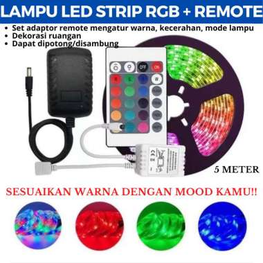 Lampu LED Strip RGB USB 2M Dekorasi Hias Kamar TV Monitor PC Lampu Interior Design
