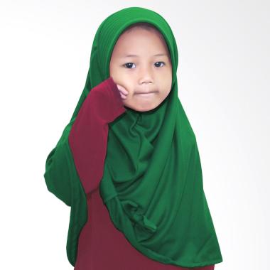 BajuYuli Kerudung Polos Pita Cantik Jilbab Anak - Hijau Fuji