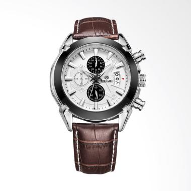 Megir Casual Chrono Military Army O ... ngan Pria - Brown [MGR20]