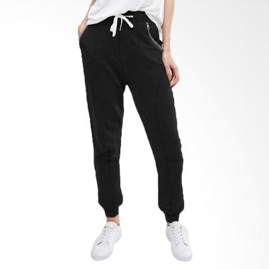 Jfashion Simpel Elegan Celana Jogge ... ants Wanita - Rexie Hitam