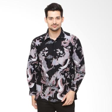 Alisan Kemeja Batik Panjang Pria - Merah