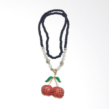 Robagin Cherry Kristal Aksesoris Hijab Choker Kalung - Multicolor