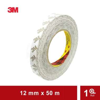 3M 9075i / 7385C Double Coated Tissue Tape - White [12 mm x 50 m/1 pcs] White