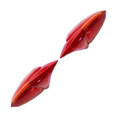 Raja Motor Fairing Model Hiu Spion Motor dengan Lampu for Yamaha NMax - Merah [SPI3151-Merah] -