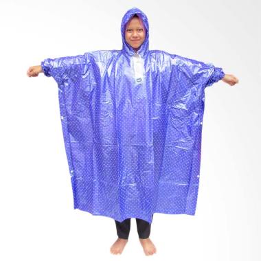 Rainy Collections Polkadot Plevia Jas Hujan Ponco - Ungu