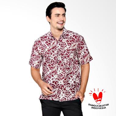 Bintang Night Light Kemeja Batik Lengan Pendek Pria