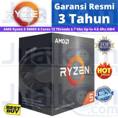 Processor AMD Ryzen 5 5600x 3.7Ghz Up To 4.6GHz Box