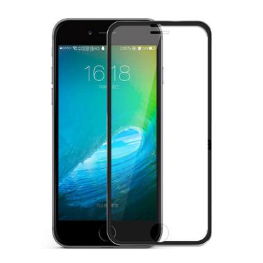 QCF Tempered Glass Ring Besi Alumin ... h Pelindung Layar - Black