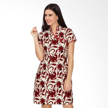 FBW Shanghai Cheongsam Batik Dress - Putih Merah