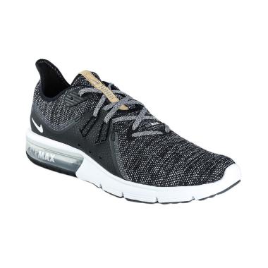 NIKE Men Running Air Max Sequent 3 Sepatu Lari Pria - Black [921694-011]