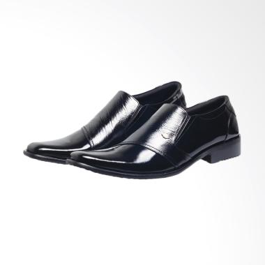 Syaqinah Kulit Asli Sepatu Formal Pria - Hitam [209]