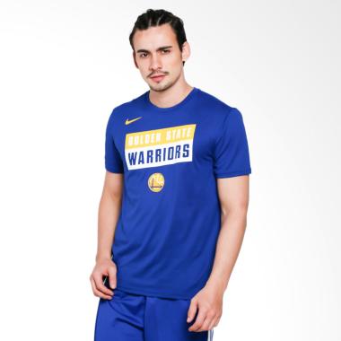 NIKE Men Basketball Golden State Warriors Dry Tee Essentials Stck T-shirt Olahraga Pria [TM AA2448-495]