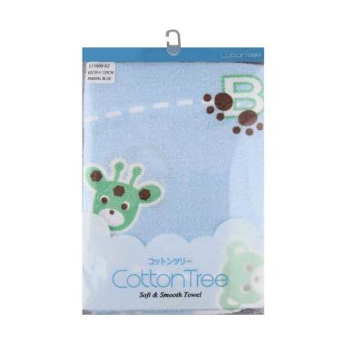 Cotton Tree Animal Handuk - Blue [60 x 120 cm]