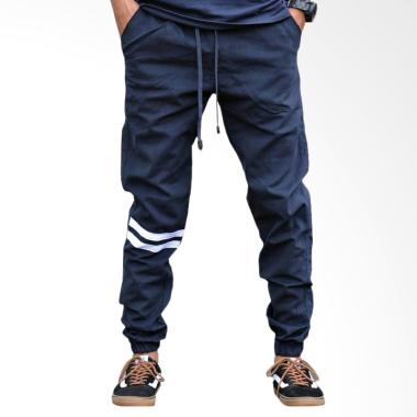 DEcTionS Strip Jogger Pants Celana Panjang Pria - Navy
