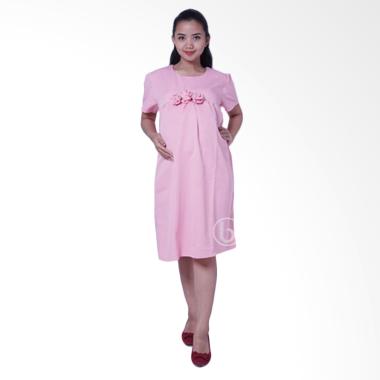 Mama Hamil DRO 749 Feny Simpel Rose Baju Dress Hamil - Pink Mama Hamil DRO 749 Feny Simpel Rose Baju Dress Hamil - Pink