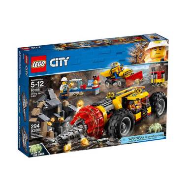 LEGO City 60186 Mining Heavy Driller Mainan Blok