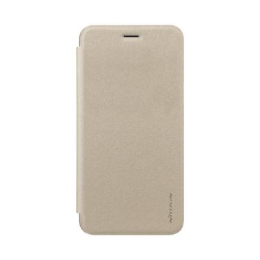 Nillkin Sparkle Leather Flip Cover Casing for Oppo F3 - Gold Gold
