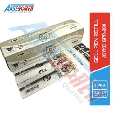 Isi Ulang Pulpen Gel Joyko [GPR-200/24 pcs] / Tinta Refill Ballpoint Pena Pen [1 pack] Hitam Putih