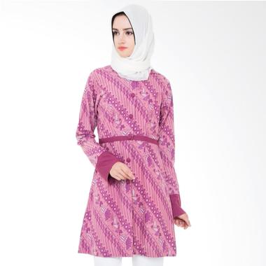 Arya Putri Batik Alindra ATM-004-P Baju Batik Muslim Wanita - Pink