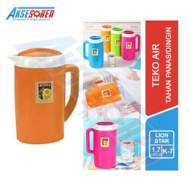 Thermo Water Jug Lion Star [1.7 L] / Teko Termos Tempat Air Minum Tahan Panas Dingin ORANGE