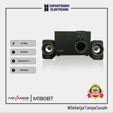 Advance M180BT Portable Bluetooth Speaker with Bass-T398 Pro Ros Subwoofer Black