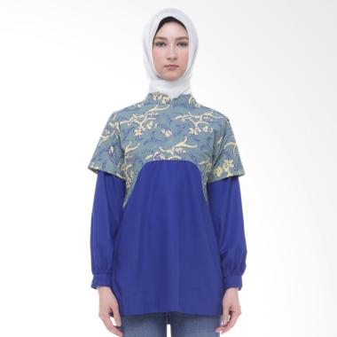 Arya Putri Batik Harita ATM-008-GyB Atasan Muslim Wanita - Grey