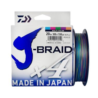 Senar PE Daiwa J Braid X4 300M Ukuran 20 Lb